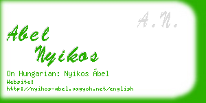 abel nyikos business card
